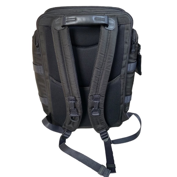 Tumi Alpha Bravo Tyndall Black Nylon Leather Utility Backpack Unisex Travel Bag - Picture 2 of 16